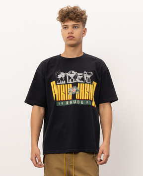 Rhude Black T-shirt Paris Trofeo RHPF26TT10012