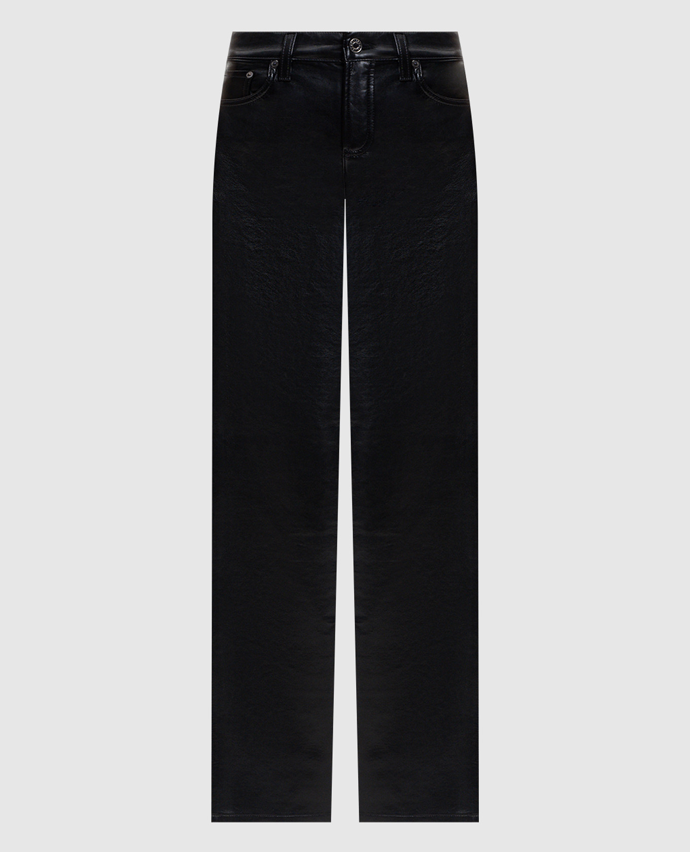 

Black recycled leather pants AGOLDE