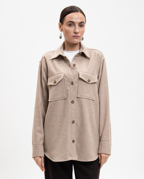 Babe Pay Pls Beige shirt with wool 92519095166