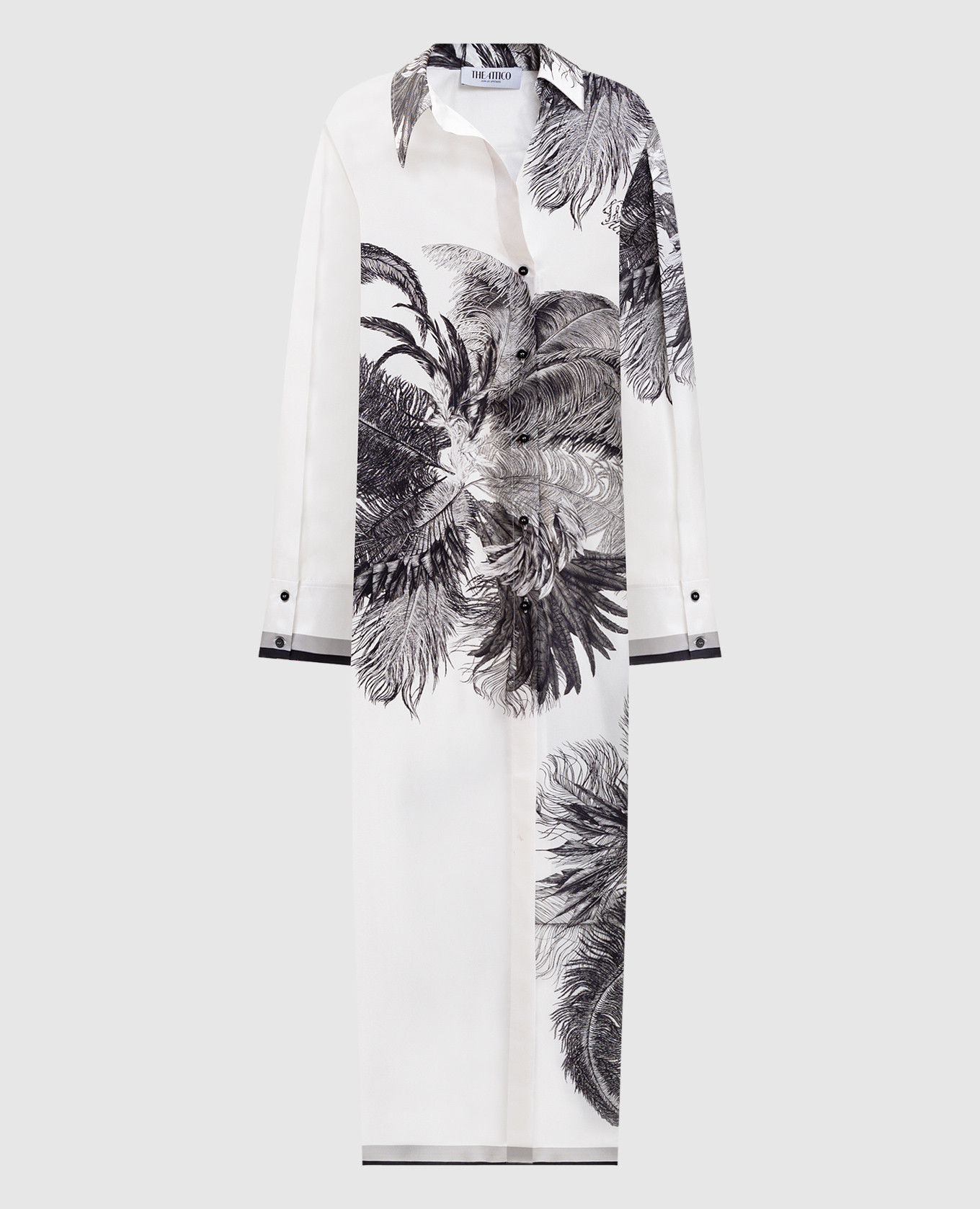 

White printed silk shirt dress The Attico
