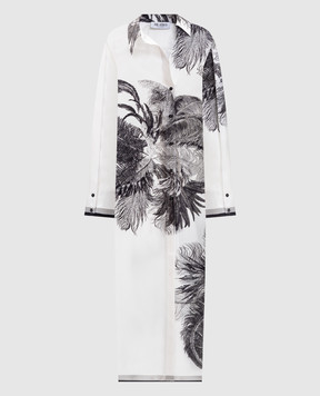 The Attico White printed silk shirt dress 260WCW00257SSS028PR