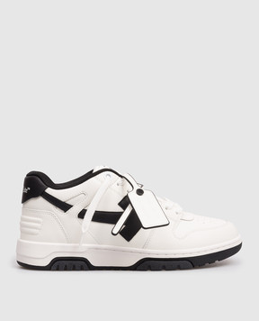 Off-White Out Of Office white leather sneakers with emblem OMIA189C99LEA019