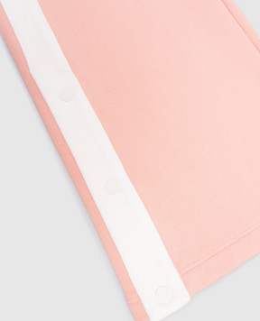 Dolce&Gabbana Children's pink pants with textured logo L5JPI3G7PWH812+