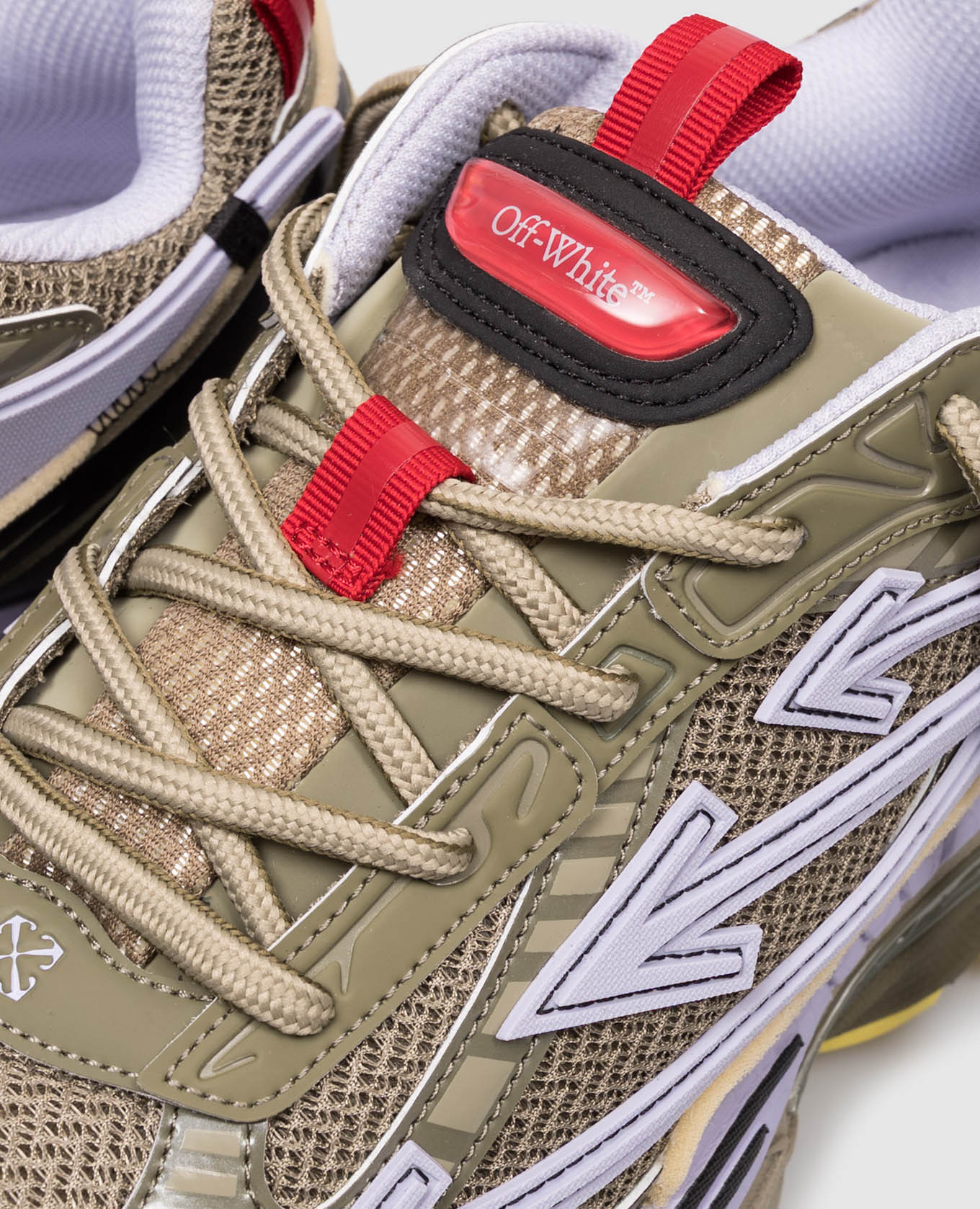 

Be Right Back Mesh Sneakers in Khaki Off-White