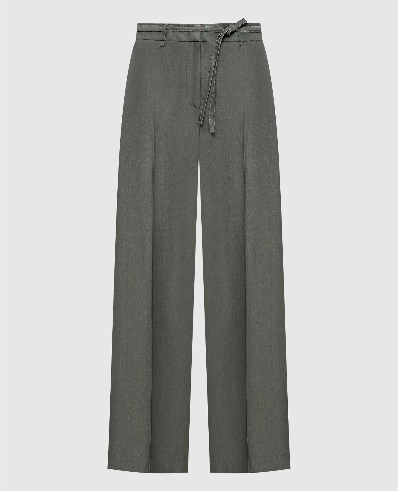 

Green linen pants Peserico, Beige
