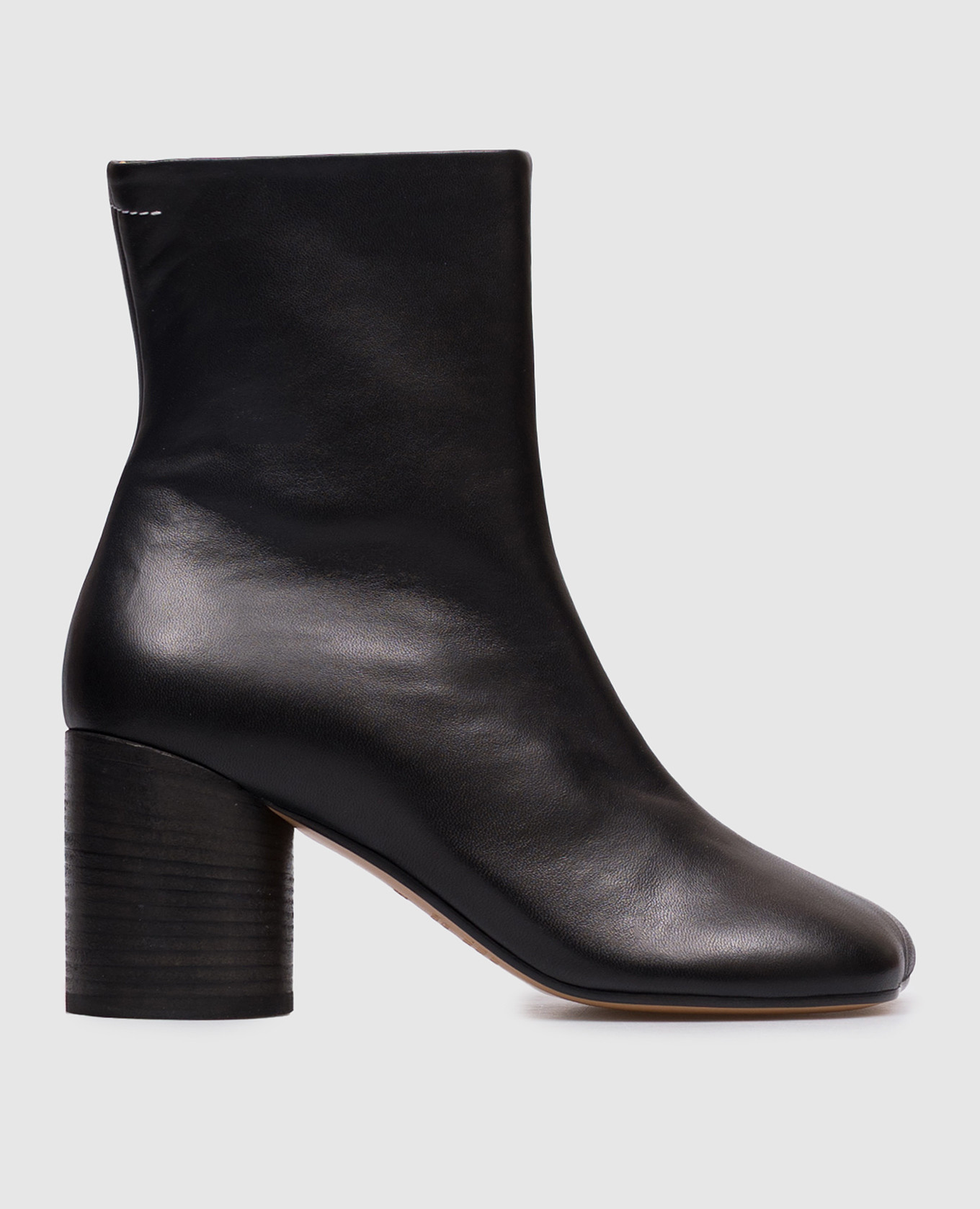Black leather ankle boots