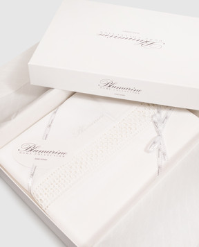 Blumarine Home White Porcellana tablecloth with broderie embroidery W0000250026