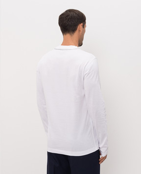 Dolce&Gabbana White longsleeve with contrasting logo embroidery G8SD2ZG7P9O