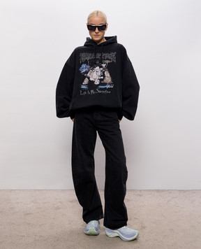 Vetements Black COF Sacrifice hoodie MH27HD205Bw