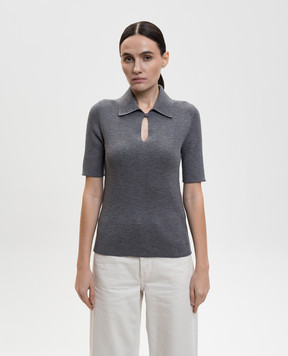 Jil Sander Gray wool polo shirt J01GL0104J14831