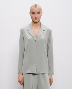 Max Mara PAEDO green silk shirt MXPAEDO
