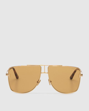 Tom Ford Eliott gold sunglasses FT1307