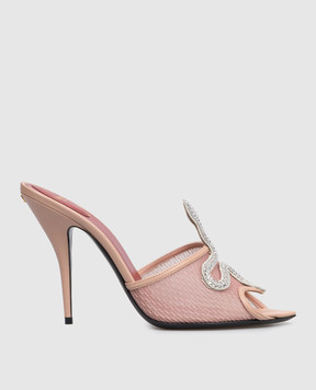 Valentino Pink Coeur Vipère mules 8W0S0PD7QMA