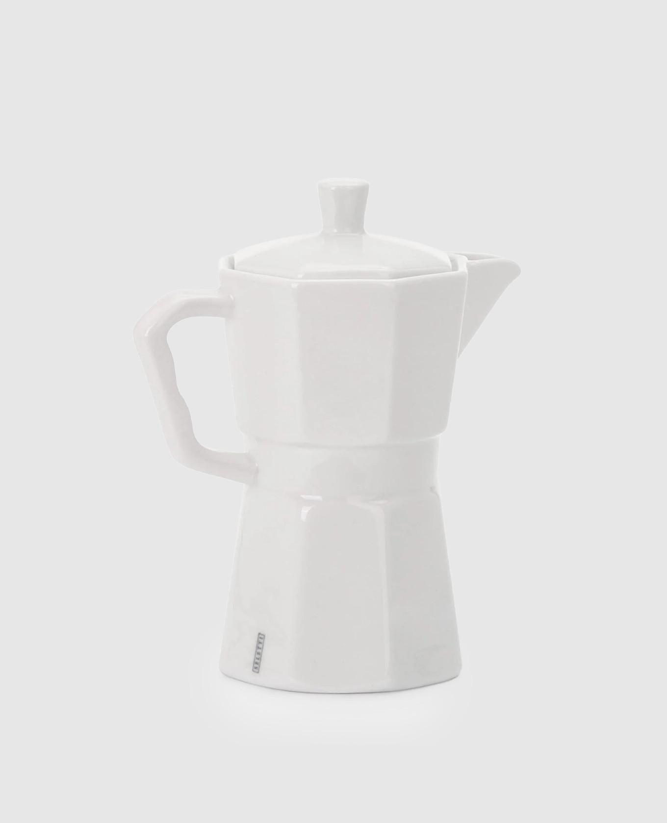 

White porcelain coffee percolator Estetico Quotidiano SELETTI