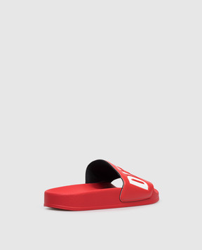 Diesel Children's red sliders with embossed logo BC1084KF0193640