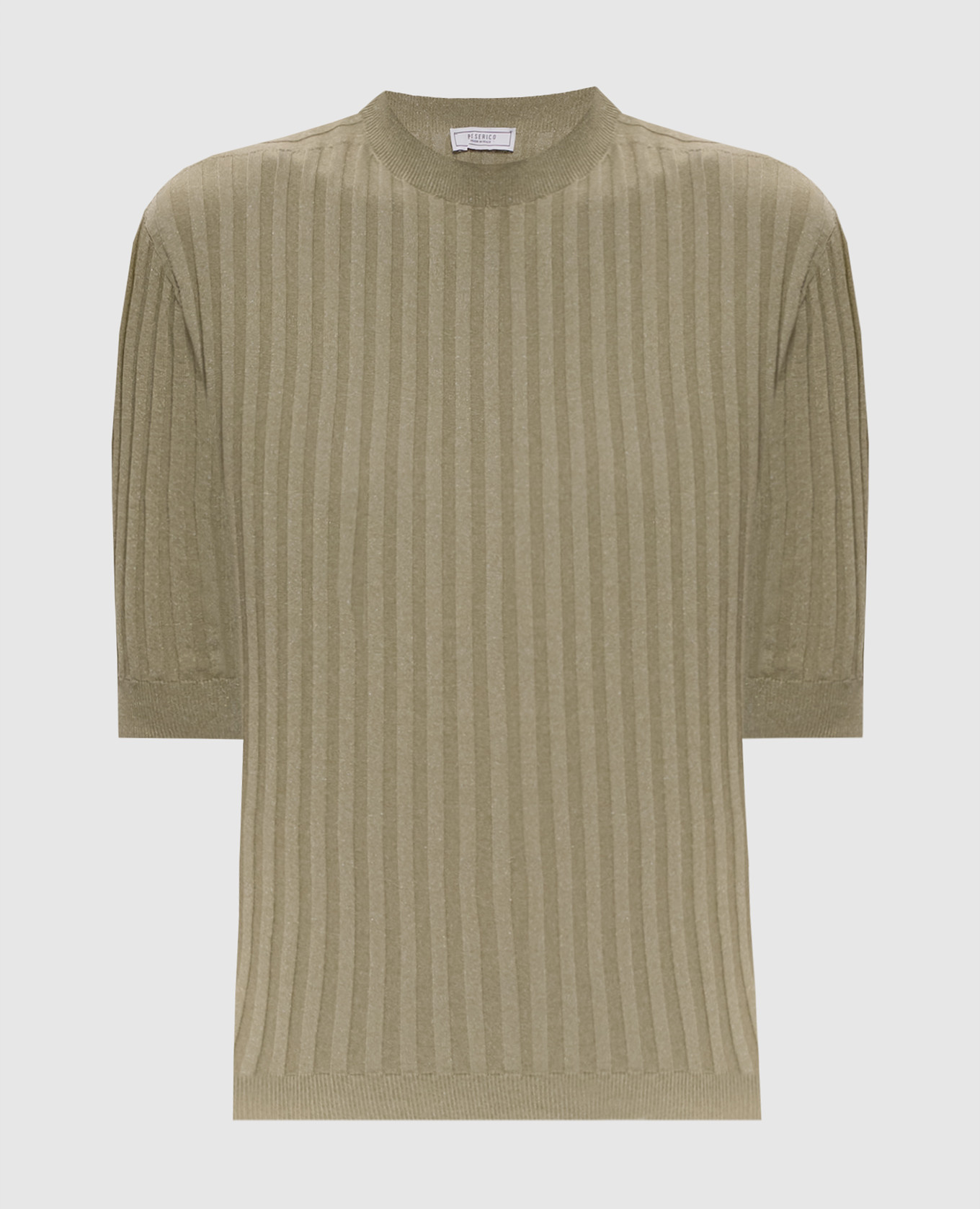 

Khaki ribbed top Peserico