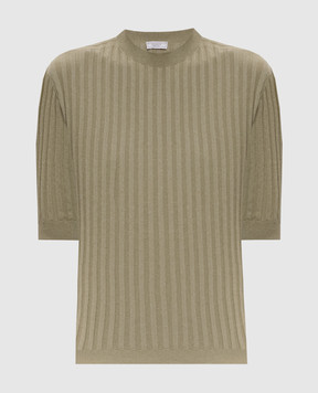 Peserico Khaki ribbed top A99096F1809310