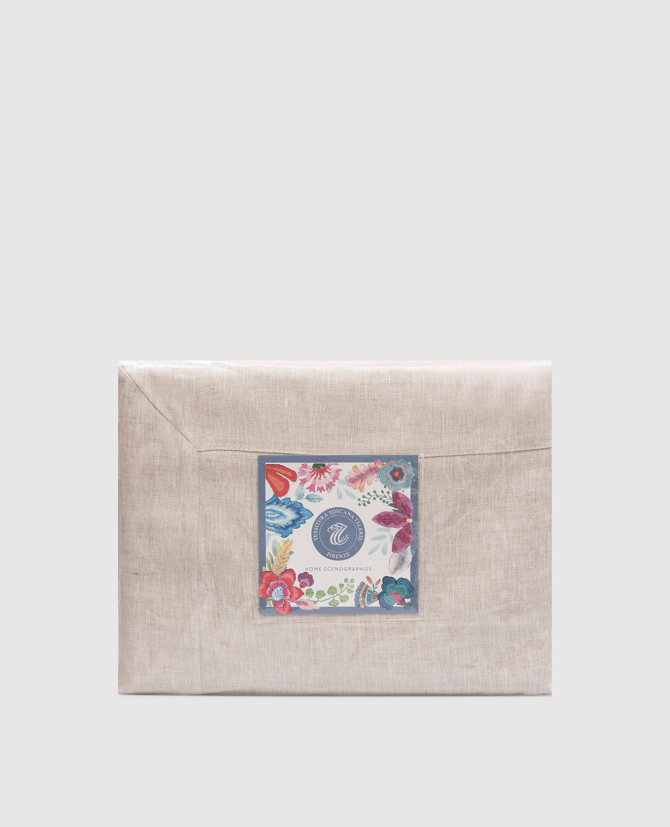 

Beige linen tablecloth and napkin set TIZIANO TESSITURA TOSCANA TELERIE