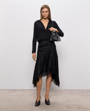 3.1 Phillip Lim Black skirt with printed silk F26136282FAS