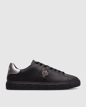 Versace Black Greca sneakers 10144601A15773