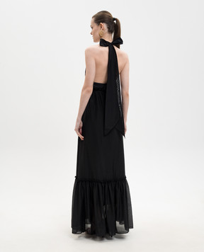 Jacob Lee Black silk dress with open back WSD0069SS26CB