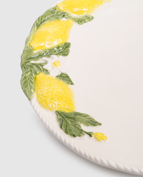 Les Ottomans Lemons White Ceramic Dinner Plate LMN14