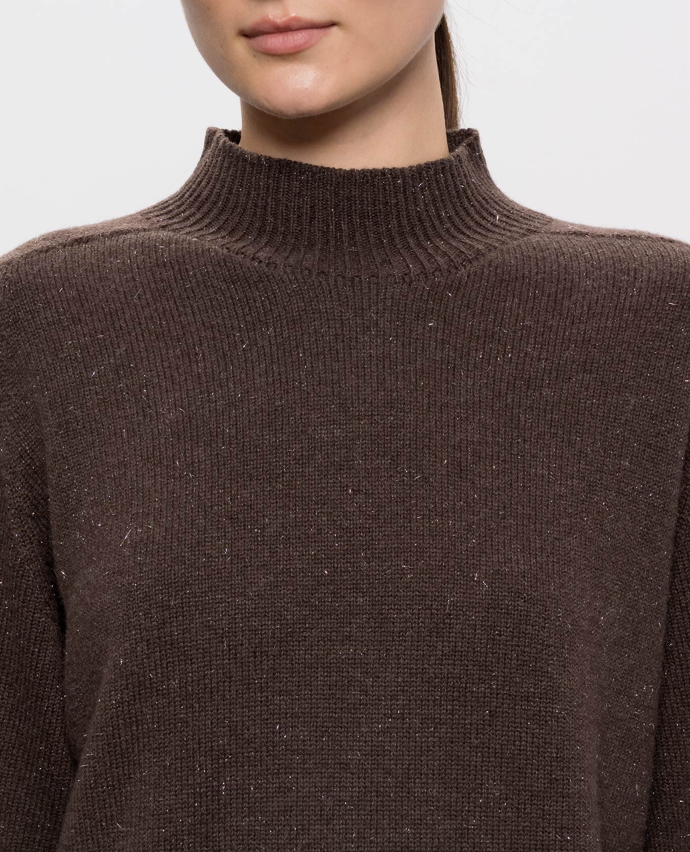 Brown wool and silk jumper Peserico 5