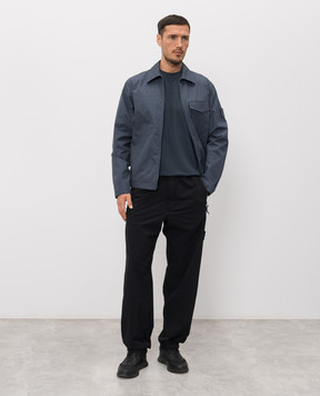 Stone Island Black joggers with logo patch L1S153100048S0375