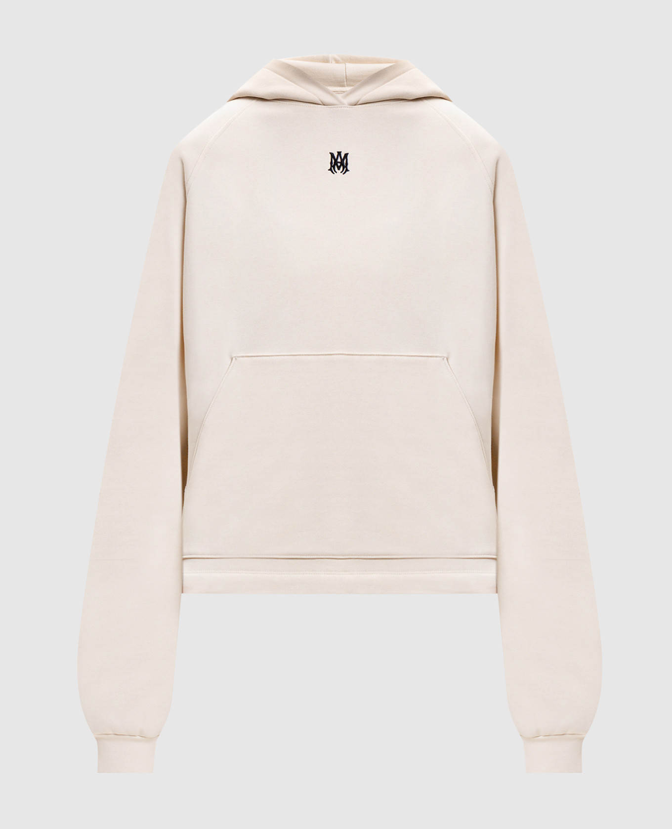 

Beige insulated hoodie with monogram embroidery AMIRI