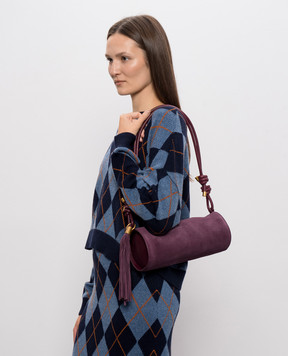 Twinset Burgundy suede bag 262TD8232