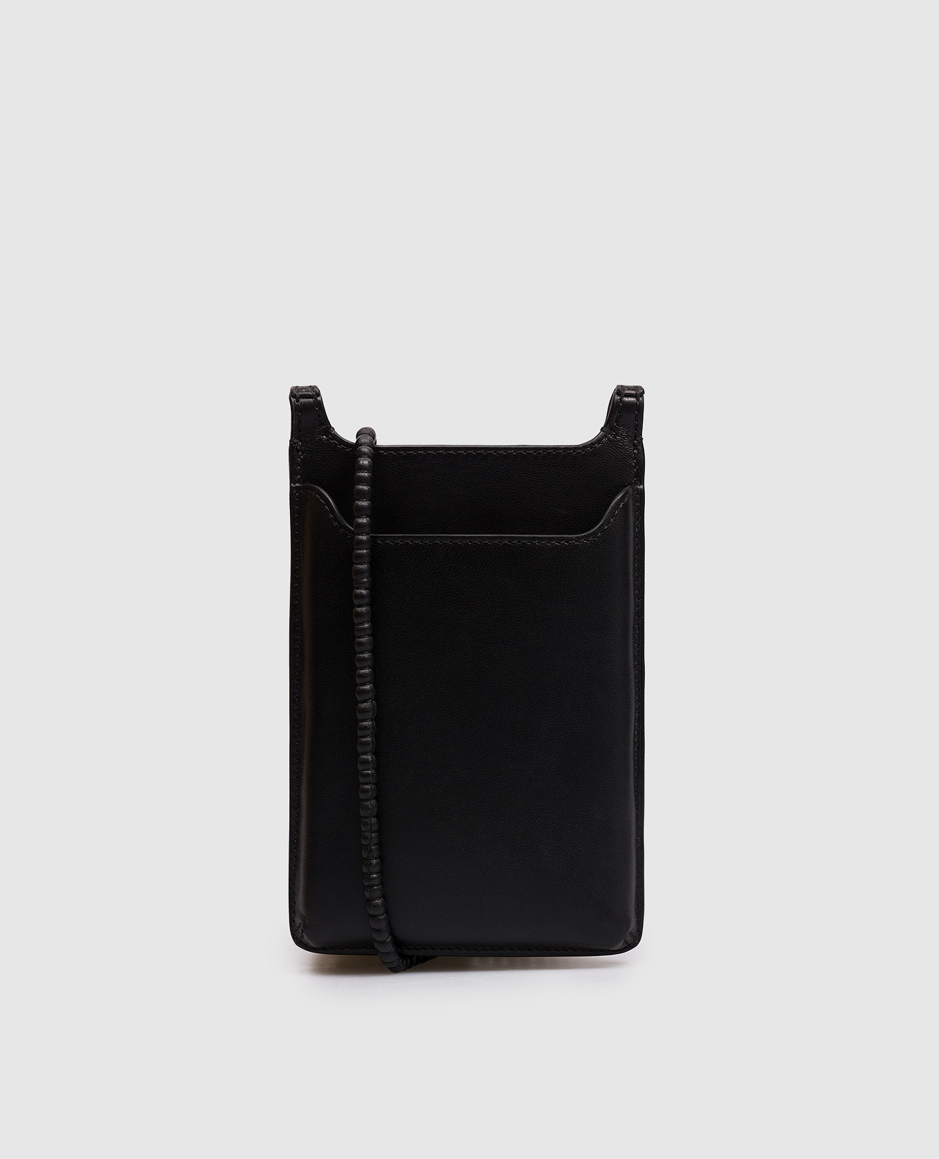 

Black leather phone case Yves Salomon