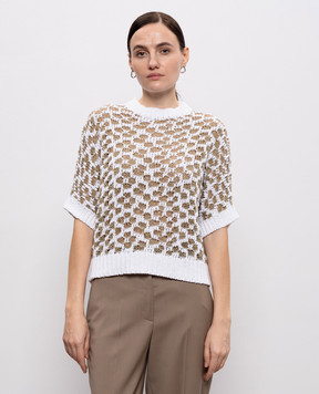 Peserico Lurex patterned top A99039F039308A