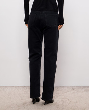 Balmain Black jeans with logo patch PA0000000003