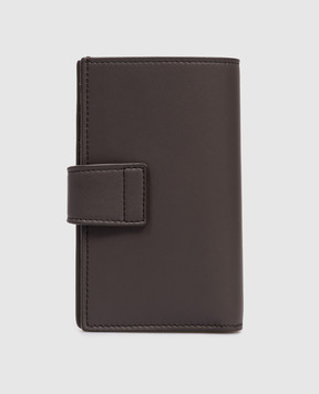 Brunello Cucinelli Brown leather wallet with embossed logo MWZNBU439