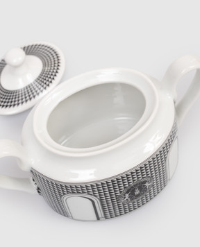 Fornasetti White porcelain sugar bowl Facciata Quattrocentesca P21X200