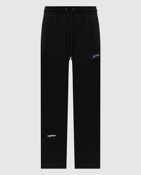 Off-White Black sweatpants with branded print 44MCH05AF26F004