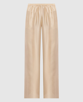 Loulou de Saison Beige KADALA pants with silk KADALA