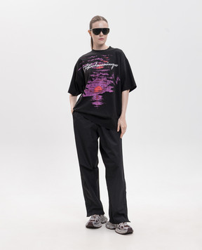 Balenciaga T-shirt black with logo print A00497TUVO9