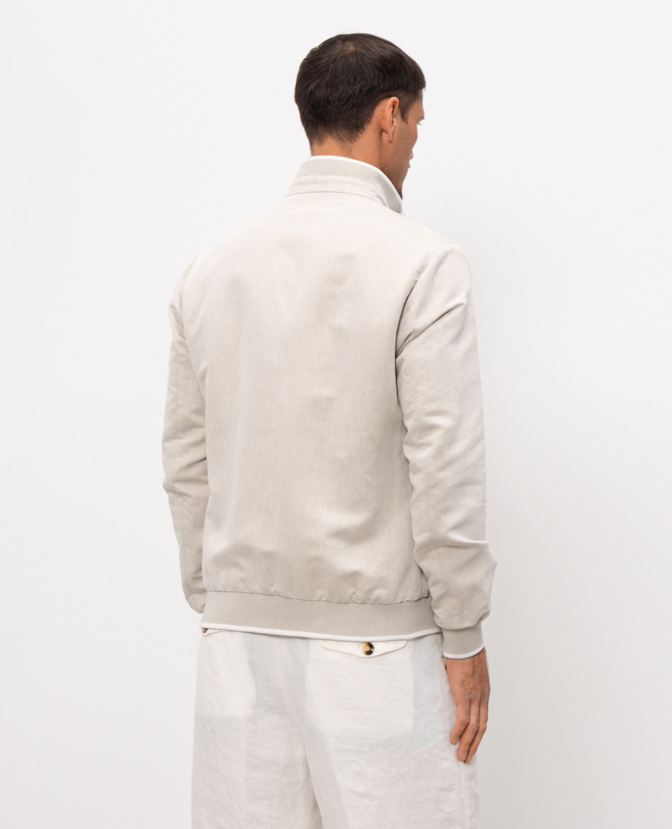 

Gray jacket with linen Pini Parma, Grey