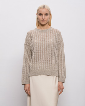 Brunello Cucinelli Beige linen jumper MCO559710
