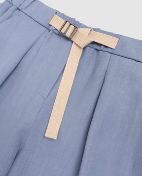 Brunello Cucinelli Children's blue linen shorts BH126P260B