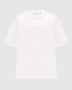 Misbhv Lost In Paradise white t-shirt with holes 260U146