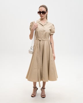 Alexander McQueen Beige dress with logo embroidery 863470QFABT