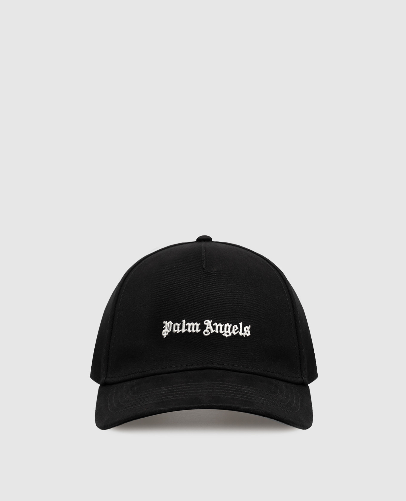 Black cap with logo embroidery