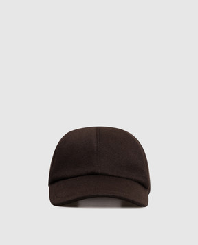 Enrico Mandelli Brown cashmere cap CAP4014816