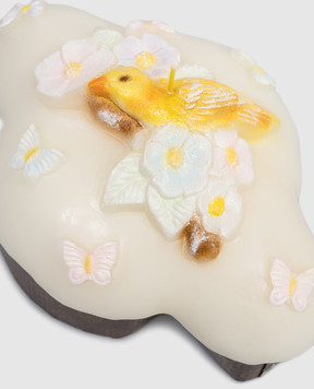 Cereria Introna Scented candle in the shape of an Easter egg with applique 2250GLASSATA