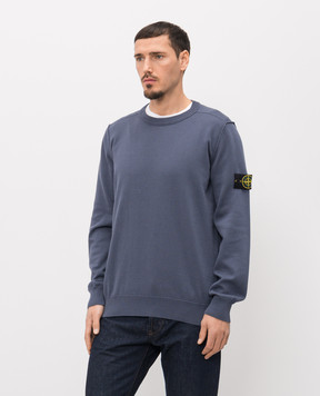 Stone Island Blue jumper with patch L1S155100053S00B2