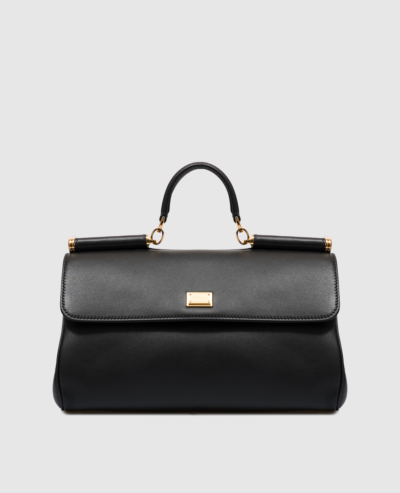 My Sicily black leather satchel bag