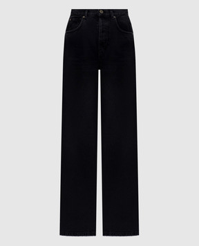 Twinset Black jeans with logo patch 252TT2210