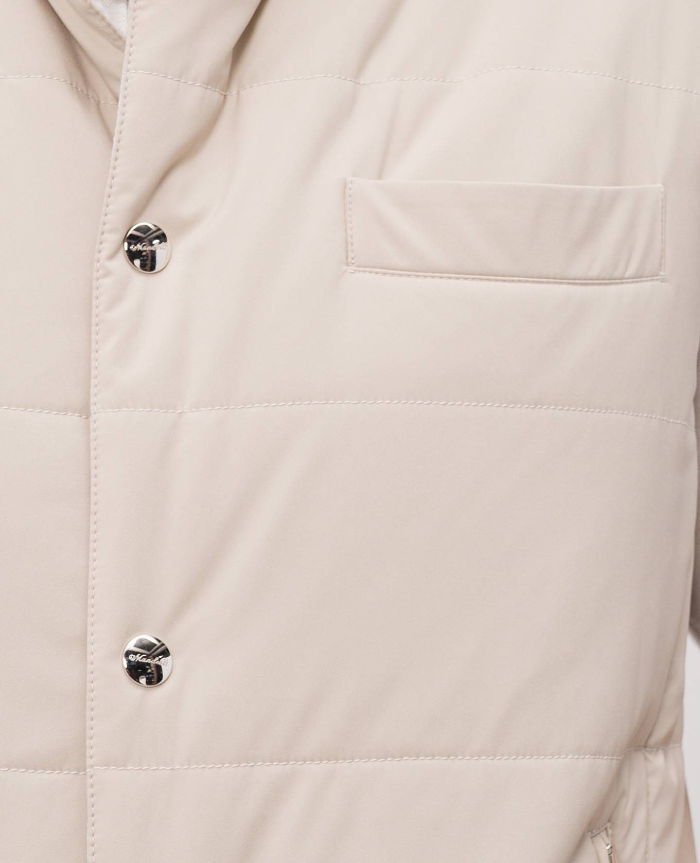 

Beige vest with logo embroidery Enrico Mandelli